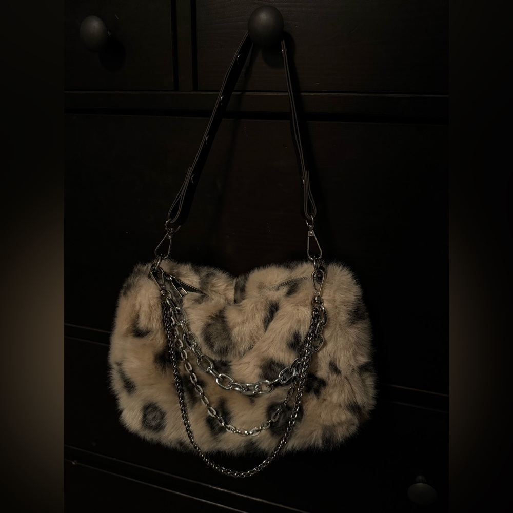 Monogram Y2K Faux Fur Handbag